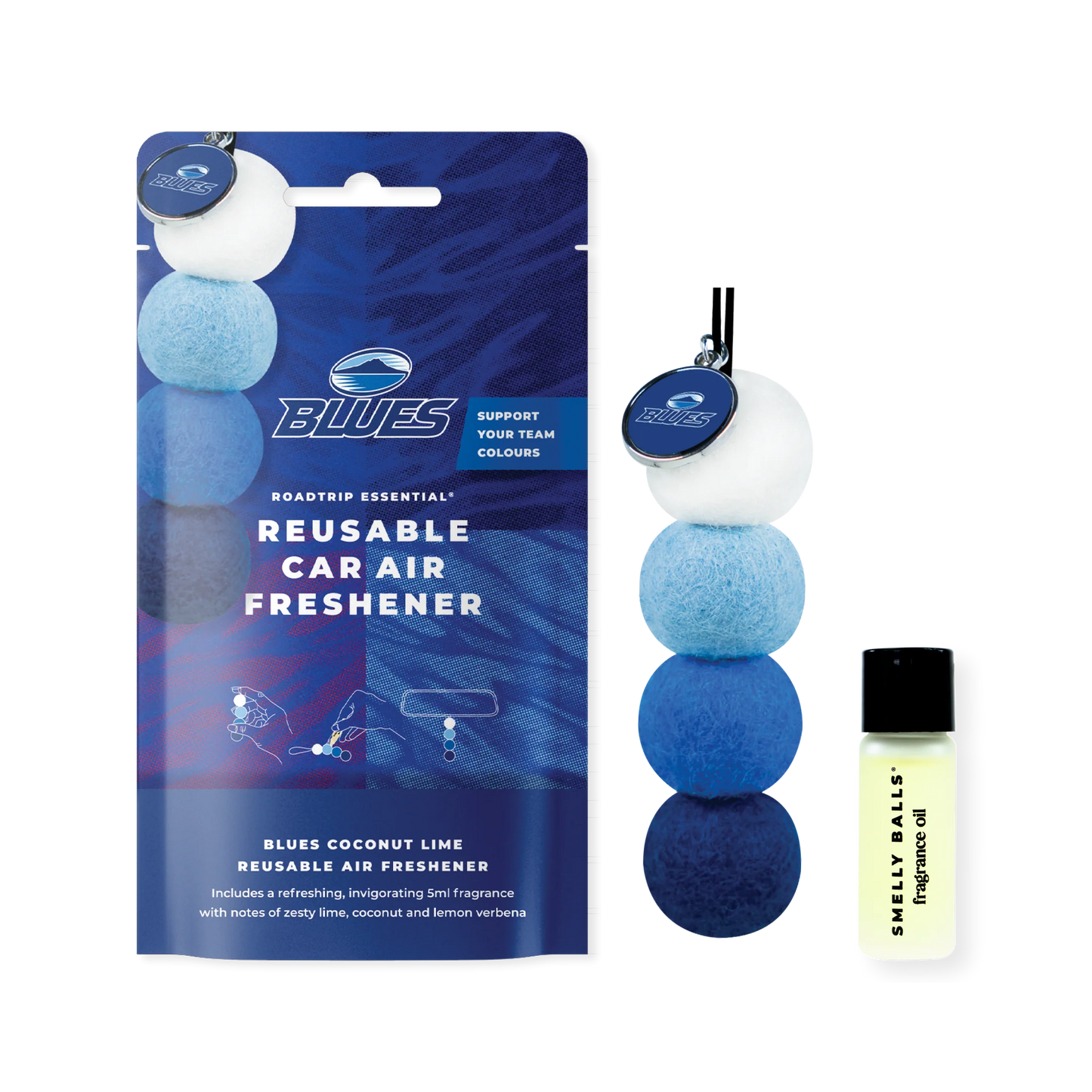 Reusable Air Freshener - in your team’s colours - coconut lime